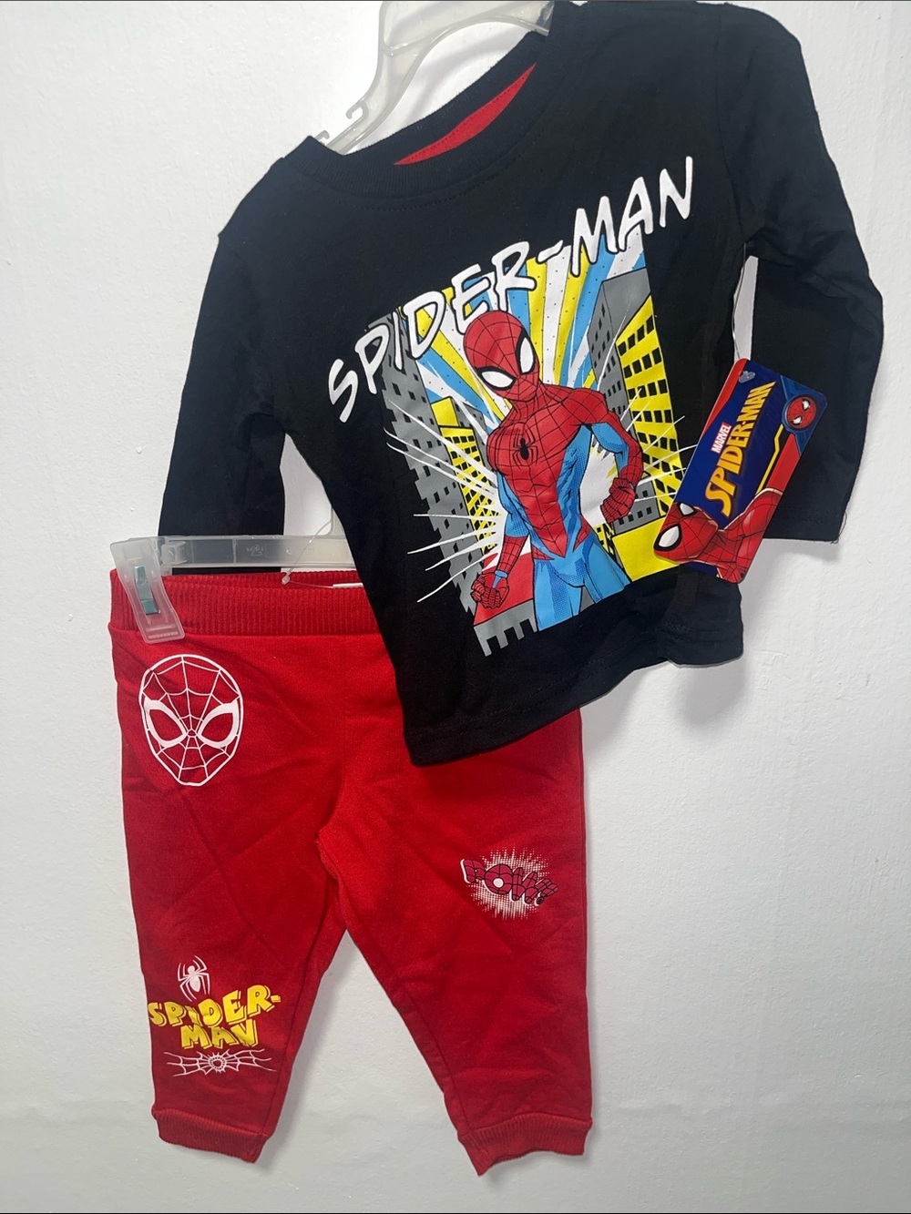Spiderman Kids Matching Set - Black, Red & Yellow